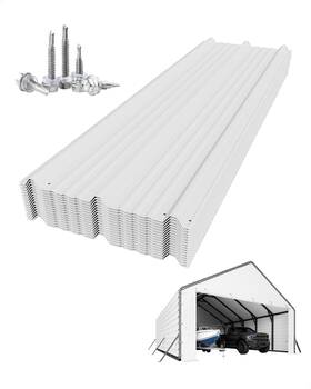 Mcapr-20 Garveelife Roofing Panels 27 Ga. 60.23x19.68 In 16 Pcs For 20x25 Ft 20x20 Metal Carport