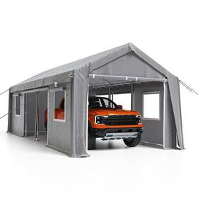 P4edmmzs Garveelife Carport Sidewall 1020-1320-200g-gray Two Sides