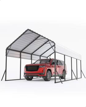Vylg8g1oyw9crwdhlnsu1wx8n Garveelife 13ftx21ftx11ft Oversized Metal Carport Steel Heavy Duty For All-weather