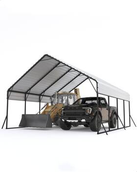 Wnkwdpyax9xmcxb62gh7wap8u Garveelife 20ftx20ftx13ft Metal Carport For 2 Cars Heavy Duty Steel Frame