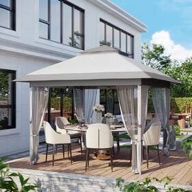 Ysd3dgedkrwgk13sgev Garveelife 12x12 Canopy Tent Pop Up Gazebo With Mosquito Netting Outdoor T