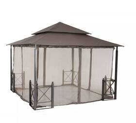 59579 Gazebo Netting Replacement 12 Ft. X See-through Mesh High Quality Brown