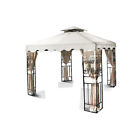 Scallop-2t-can0py-w014 Gazebo Scallop Replacement Canopy Top- White10 10 X10 Two-tiered