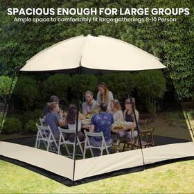 Gbdv 726084897724 11x11ft Outdoor Screen Room Canopy - Waterproof And Sunshade Mesh Net Easy Setup