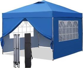 Gdy 313049083089 Carpa Pop Up Azul Tienda De 10x10 Pies Toldo Para Exterior Jardin Playa Y Patio