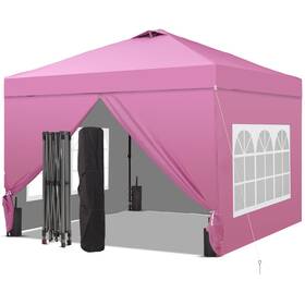 Ob-gz068pi Gdyevo 10x10 Pop Easy Set Up Camping Canopy With 4 Side Walls - Scratch And Dent