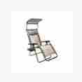 Gfc-451wp Bliss Hammocks Inc Wide Gravity Lounger Chair W Pillow And Canopy Side Tray Platinum Gray 014761854512