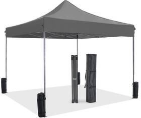 Gianna 786302973388 Pop Up Toldos Carpas De 10x10 Para Patio Exterior Playa Fiestas Waterproof Gris