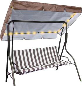 Dao0318 Glicraft Led Lighted Porch Swing Canopy Replacement Waterproof 76.8 X 48.4 Inch Brown