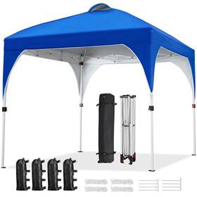 Gll4og000101 Globalbid 8x8 Pop Up Canopy Tent Portable Instant With Roller Bag Upf 50 Waterproof