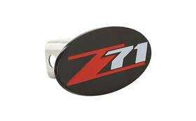 Gm 657138023526 Z71 Wordmark Chevy Black Finish Full Metal Hitch Cover Plug 2 Inch Post