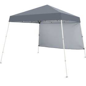 Hcst07410 Goplus 10 X 10ft Pop Up Canopy Tent With 1 Sidewall Portable Backpack 4 Stakes