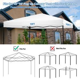 Gotruth 701214188767 10 Canopy Top Pop Up Tent Cover For Straight Leg Frame Waterproof C