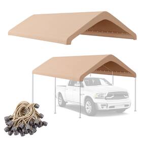 Gotruth W352101jbt0046 10x20ft Canopy Replacement Cover Carport For 10ft X 20ft Fr