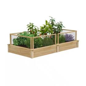 Greenes Fence 313106473419 4 Ft. X 8 10.5 Inch Original Cedar Raised Garden Bed With Critterguard Fenc