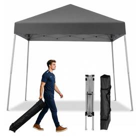 Grezone Gzlpz33 Canopy Tent 10x10 Ft Pop Up Outdoor Instant Slant Legs With Carr