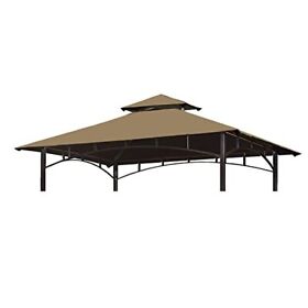 Grill Gazebo Canopy Top Wonwon 5x8 Roof Double Tiered Outdoor Bbq