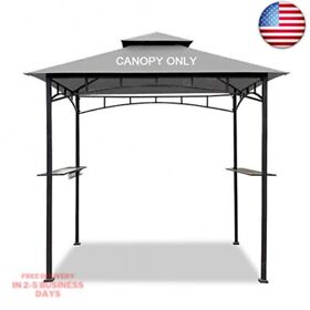 Grill Gazebo Shelter Replacement Canopy 5footx8foot Double Tiered Bbq Cover Roof Only