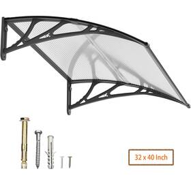 Ms01-3240-tb Guansu-cn 32 Inch X40 Window Awning Uv Rain Cover Front Door Canopy Exterior Awnings For Patio