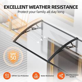 Ms01-3248-tb Guansu-cn 30 X 48 Inch Window Shade Awning Door Canopy Pet-friendly Areas Roof Halloween Decor