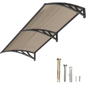 Ms01-3260-bb Guansu-cn 32x60 Inch Awning For Door Entrance Uv Rain Cover Canopy Over Window Decor Brown Us