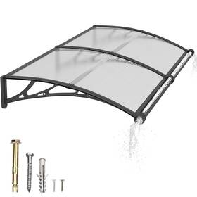 Ms02-4080-tb Guansu-cn 40 Inch X80 Large Sink Awning Window Outdoor Abs Canopy Polycarbonate Sheet Uv Cover