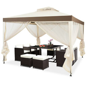 Gym03115 Gymax 10x 10 Canopy Gazebo Tent Shelter Mosquito Netting Outdoor Patio