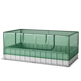 Gymax 554663232260 69 Inch X 36 28 Galvanized Steel Raised Garden Bed With Cover