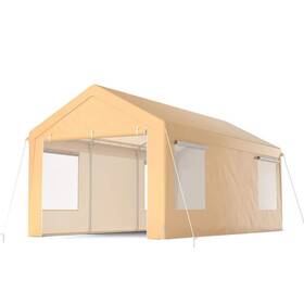 9fthx10ftwx20ftd Gymax Gym09593 Car Canopies Heavy-duty Steel Carport Canopy Shelter