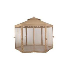 Gfs00679b-net Hampton Bay Gazebo 7ftwx85.50 Inch D Solar Outdoor Patio Replacement Netting Polyester