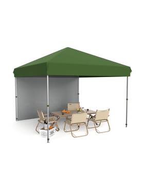 Harmonyhealth 199108792150 10x10 Pop Up Canopy Tent Outdoor With 1 Removable Sidewa