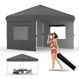 Harmonyhealth 199108792259 10x10 Pop Up Canopy Tent Outdoor With 3 Removable Sidewa