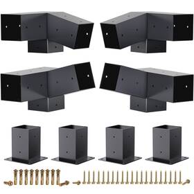 Ha0075-3t4p-15 Hayohrt 15 Pergola Brackets 75 Corner Bracket With Post Base Gazeb