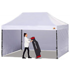 Heavy Duty Ez Pop Up Canopy Tent With Sidewalls 10x15 White