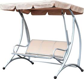 Heepddp3u51qdgyn-02 Heepdd Swing Chair Canopy Waterproof Rainproof 3 Seater Garden Beige