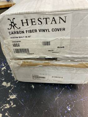Agvc42 Hestan Carbon Fiber Vinyl Cover For 42 Inch Built-in Outdoor Grills