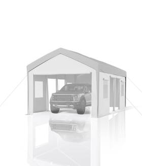 Hipicute 198723352268 13ftx25ft Waterproof And Uv-resistant Carport Canopy Cover -220g Pe Fabric - Whit
