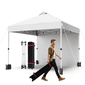 8k0feovilr6vvupkkbvmeq6rai Hipicute 10x10ft Pop Up Canopy Tent With 1 Sidewall Portable Instant Commercial Canop