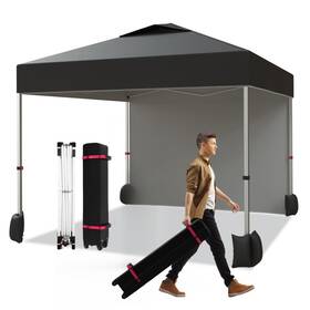 Hmlcie3mxasnyxhijc4gpwbfw Hipicute 10x10ft Pop Up Canopy Tent 1 Sidewall Portable Instant Patio Black