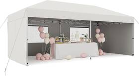 10xc273p-qysytzu53u Hipicute Pho 10x20 Pop Up Canopy Tent 4 Sidewall One-button Instant Setup Hd 210d Oxford