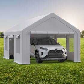 Zj7j8ggo2cpj Hipicute 10x20ft Portable Garage 10ftx20ft Carport Heavy Duty Galvanized Frame And 180 G Pe