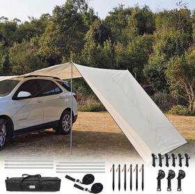 Hipierfx 705353199172 10x16 Ft Car Side Awning With Pole Outdoor Camping Tent Tarp Waterproof Canopy S
