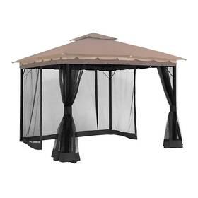 Hisecome 765053478793 10ft X 12ft Gazebo Universal Replacement Mosquito Netting Black Outdoor Canopy