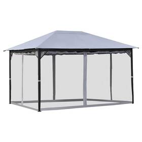 Hisecome 765053478816 10ft X 12ft Gazebo Universal Replacement Mosquito Netting Grey Outdoor Canopy N
