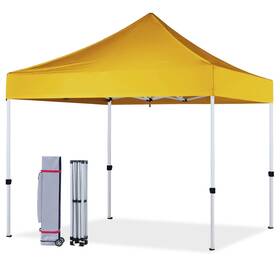Hlong 619548625516 10x10 Pop Up Canopy Tent For Outdoor Commercial Instant Sun Shelter Gold