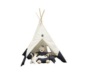 364151 Homeroots 51 X 55 73 White And Blue Fabric Tent