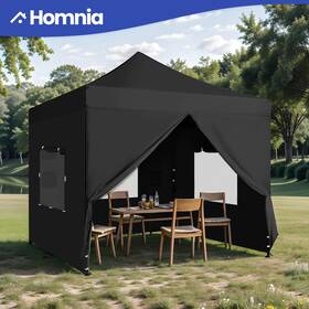 Beyshugsu5 Homnia 10ftx10ft Pop Up Canopy Tent W Adjustable Heights Waterproof Patio 4 Side Walls