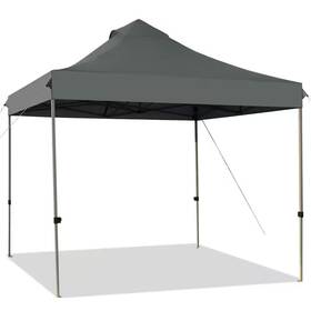 Honey Joy 744759378354 10 Ft. X Grey Pop Up Canopy Tent Easy Set-up Outdoor Commercial Inst