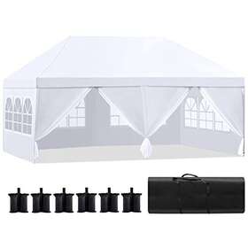 Hoperan 768415251799 Canopy Tent 10x20 Pop Up With Sidewalls Outdoor Waterproo