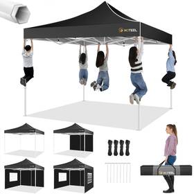 00110-b Hoteel 10x10 Pop Up Canopy Tent For Parties Heavy Duty Easy Setup With 4 Sidew